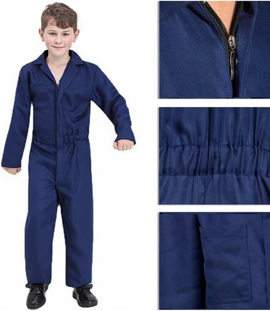 Killer Costume for Kids with Mask and Knife Halloween Cosplay Jumpsuit Coveralls Props Suit