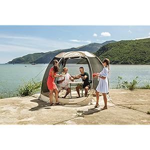Ulticor canopy outdoor screen tentinstant pop up screen room tentlarge screen house4 6 person gazebo canopy tent for picnics bbq parties patio camping not waterproof 10 x 10  urban country home decor