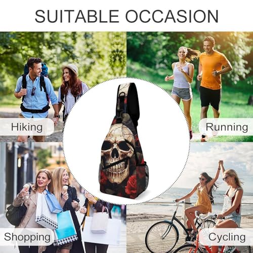 Two Cats Hugging Sling Bag for Men Women - Adjustable Crossbody Chest Backpack, 15" Travel Hiking Fanny Pack 6