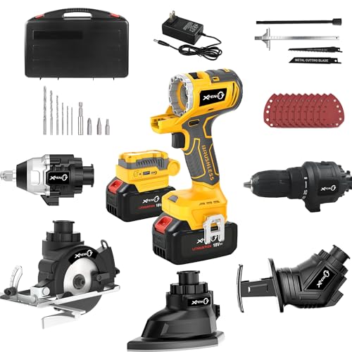 Cordless 18V Power Tool Set with Batteries and Charger