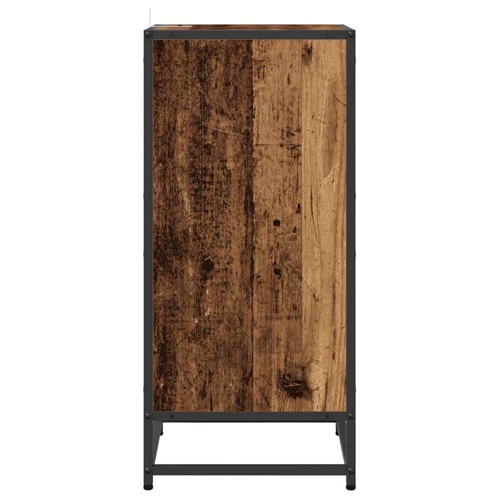 Aparador moderno Sonoma gris con estructura de metal y mucho espacio de almacenamiento de madera y metal para un hogar atemporal