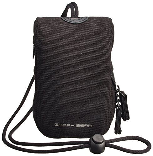 エレコム デジタルカメラケース ネックストラップ付 ダブルファスナー ブラック DGB-057BK