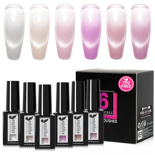 Vernis gel UV semi permanent magnétique œil de chat sans TPO effet 3D brillant