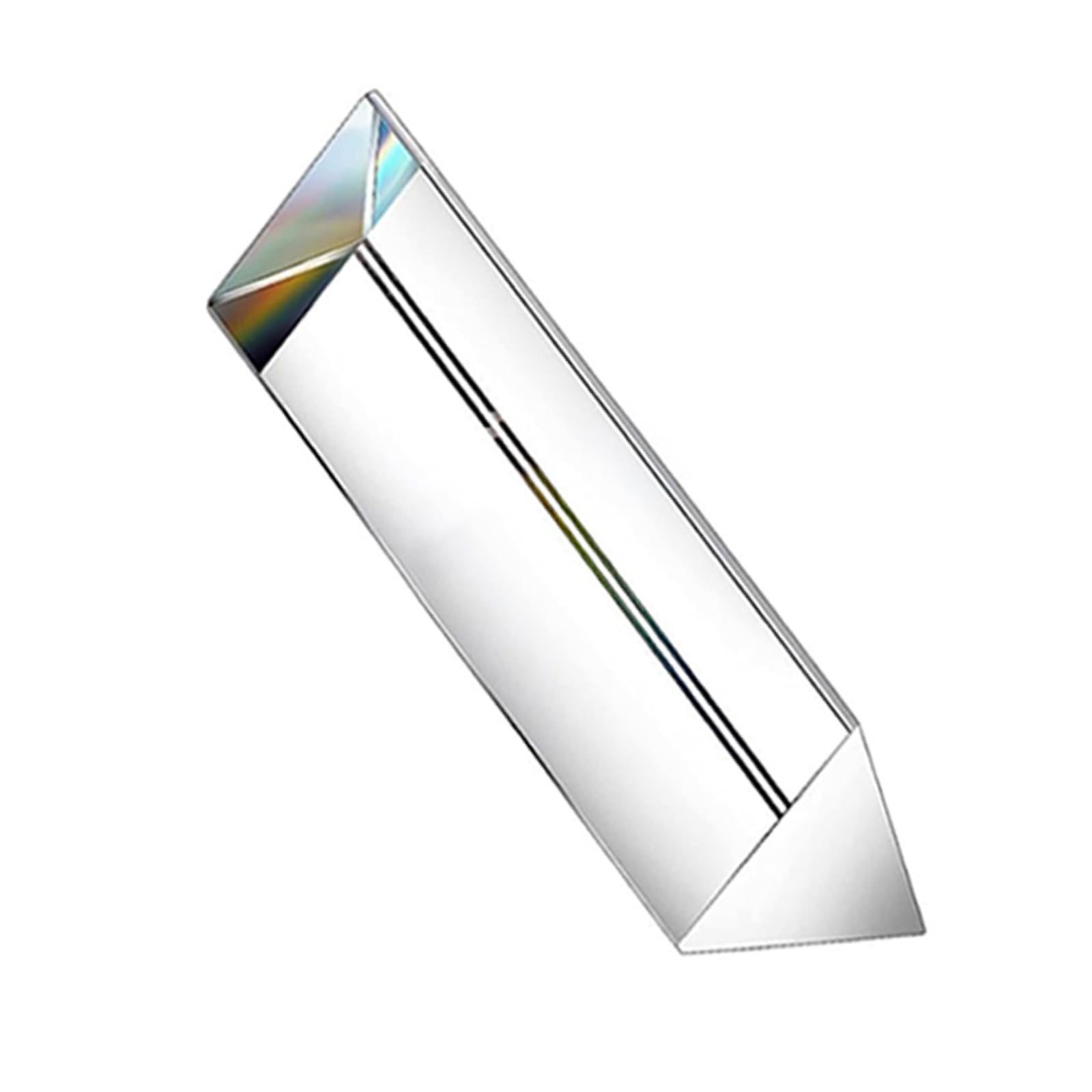 SEIWEI 200mm Clear K9 Crystal Triangular Prism with Rounded Edge for Photography Effects Physics Teaching Light Spectrum Optics Prism, Easy to Use
