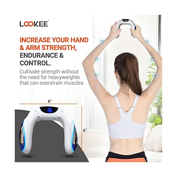 LOOKEE Arm Workout EMS Exerciser, Electric Muscle Trainer Machine for Arms and Hands.