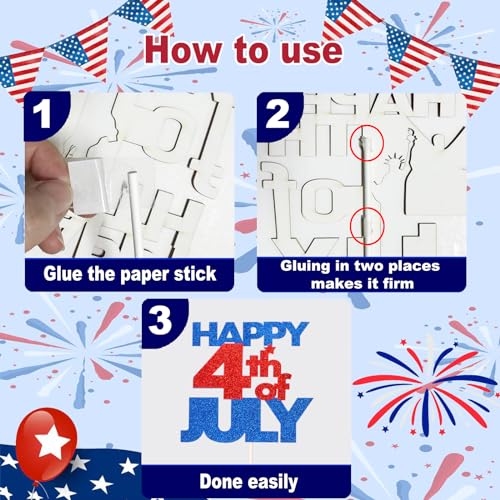 Wootkey25pcshappy4thofjulyglitteramericanflagcaketopperpatrioticcupcaketopperspicksfourthofjulyredbluecakedecorationsforusaindependencedaypartysupplies Urban Country Home Decor Wootkey 25pcs happy 4th of july glitter american flag cake topper patriotic cupcake toppers picks fourth of july red blue cake decorations for usa independence day party supplies urban country home decor