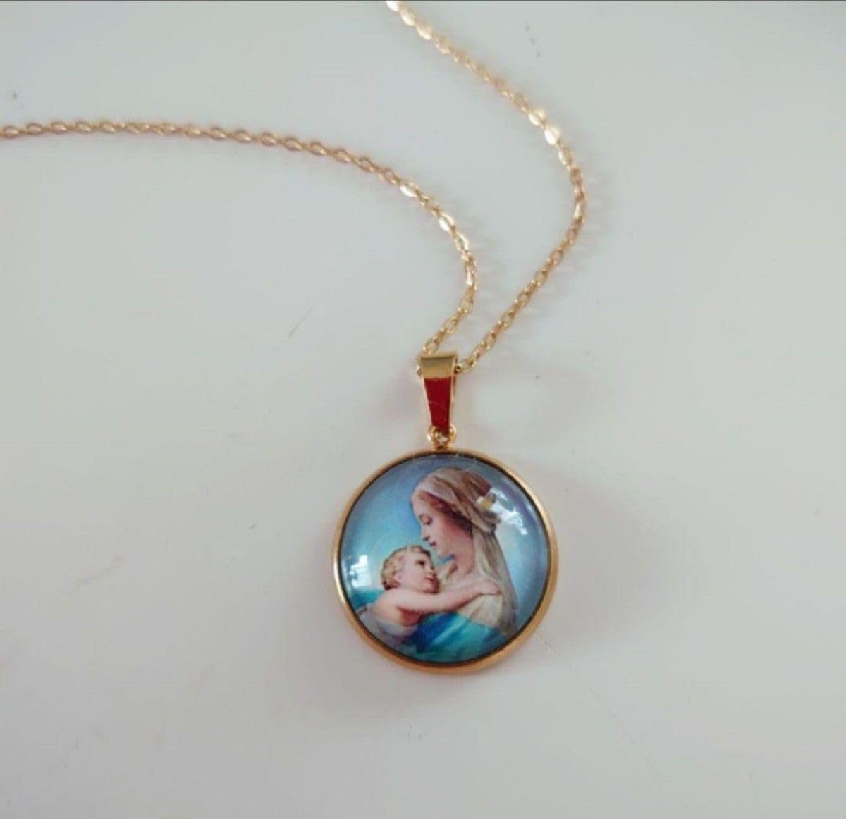 Amazon.co.jp: クリスマス聖母マリア様&不思議のメダイキリスト聖母子