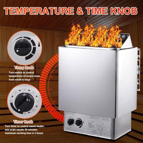 Estufa de sauna con controlador interno para adecuar la temperatura 5