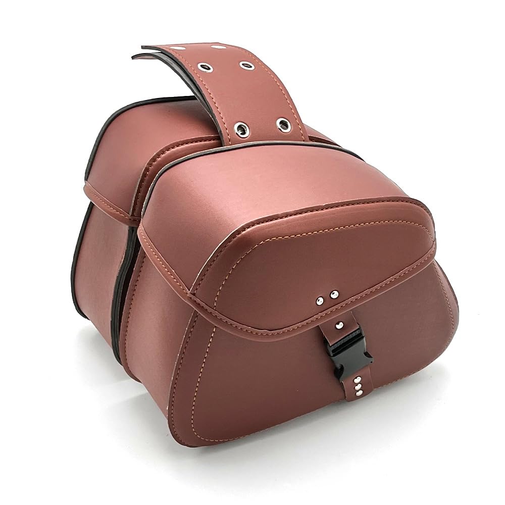 UNISTRENGH Retro Pannier Rack Bag for Bicycle Motorcycle Scooter E-bike PU Leather Waterproof Side Bag Hanging Bags Rear Double Bag Pack for Pannier Rack (Brown), BPB0236451_0509