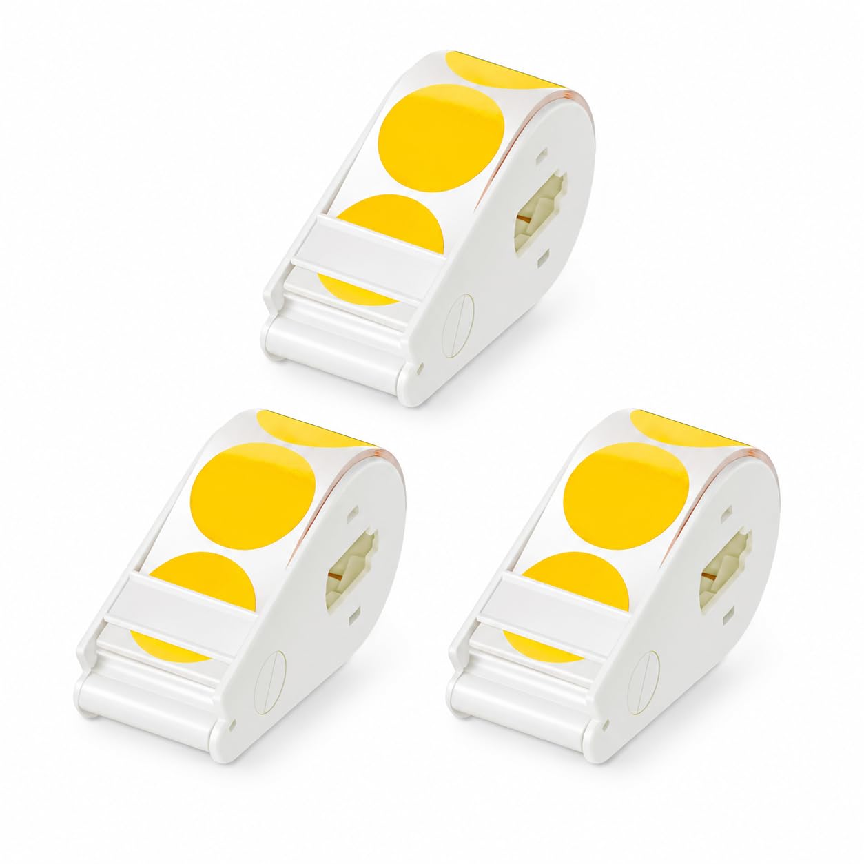 Suitable for Lucky Sticker Transparent dot Sticker Dispenser. Includes 900 Pieces of 1-inch Yellow dot Stickers, Round Color-Coding Labels, Ideal for Offices and classrooms.