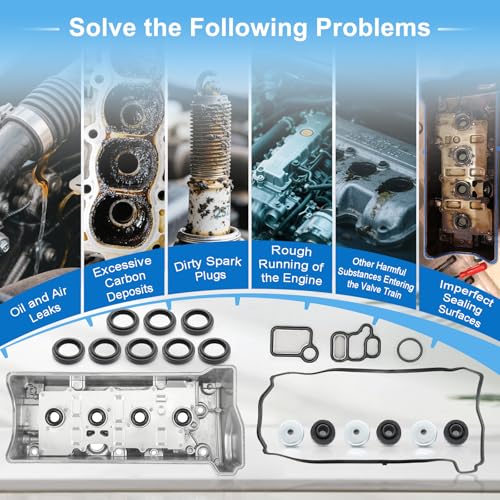 Image of VS50614R Valve Cover Gasket Set Fit for Honda Accord Civic CR-V Crosstour Element, Value Cover Gaskets Replace for Acura CSX ILX RDX RSX TSX, Valve Cover Gasket Seal Kit Replace# VS50382A ES73071