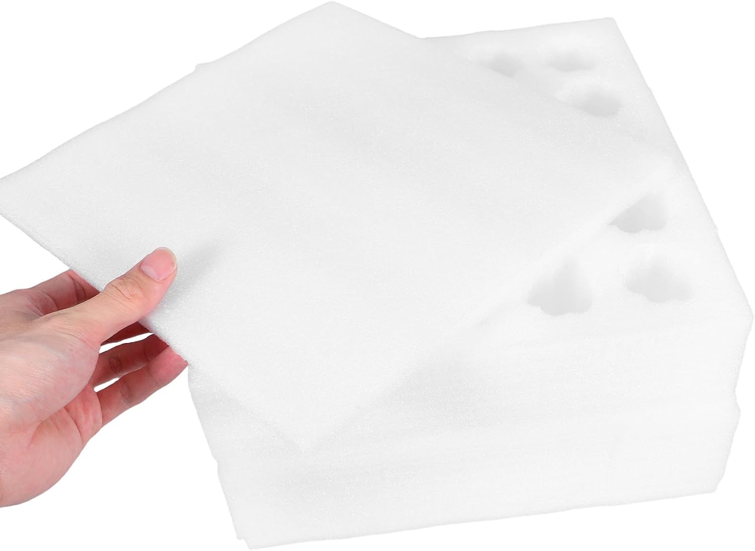 CHILDWEET Epe Foam Egg Tray for Shipping 50-slot Duck Egg Holder Shockproof Waterproof Packaging Protector with Carton Suitable for Refrigerator and Home Use