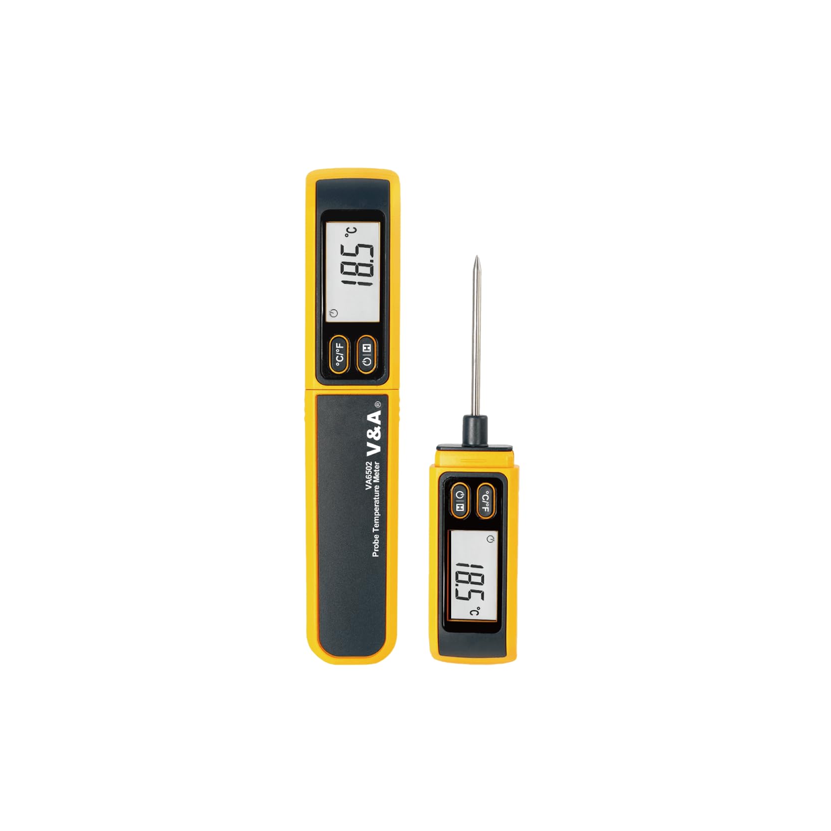 V&A VA6502 Probe Thermometer, Digital LCD Display, -50~270°C Range, °C/°F Selection, Food Grade 304 Stainless Steel-image-4