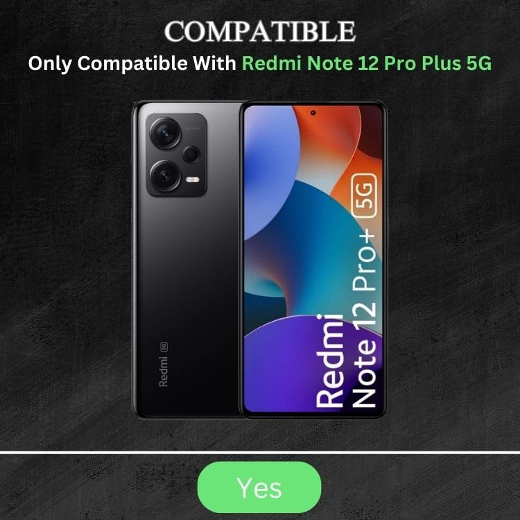 Image of Back Cover for Redmi Note 12 Pro Plus 5G | Rugged Armor Case with Ring Stand | 360 Protection | Shockproof | Camera & Screen Guard (PC, Green)