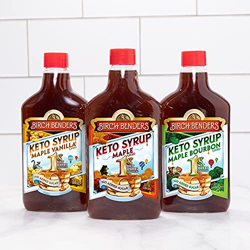 Maple Bourbon Flavored Keto Syrup By Birch Benders - Keto, Paleo, No Sugar, Low Carb, Low Calorie Pancake Syrup (13 Fl Oz - Pack Of 1) #TOP2