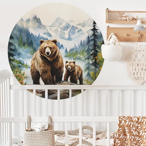 Vinilos Decorativos Achang Familia Oso Acuarela para Pared miniatura 3