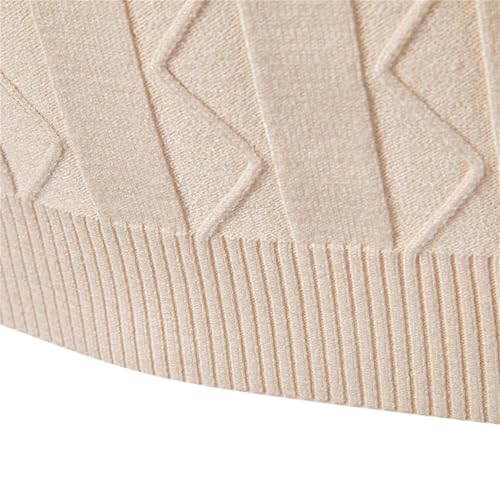 Men's Warm Pullover Sweater Solid Color Half Zip Turtleneck Long Sleeve Knit Top4