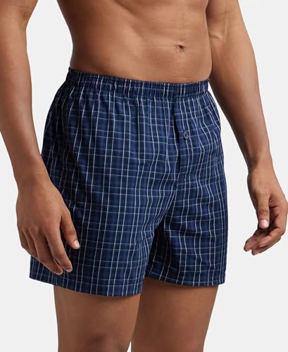 Image of Jockey 8222 Men's Super Combed Mercerized Cotton Woven Printed Inner Boxers with Ultrasoft and Durable Inner Waistband (Pack of 2)
