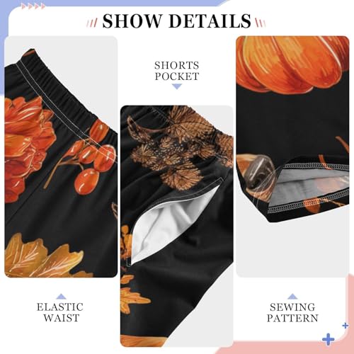 ZZXXB Autumn Dachshund Maple Leaves Boys Long Pants Soft Trousers Elastic Waist Kids Lounge Bottoms with Pockets S-XL4