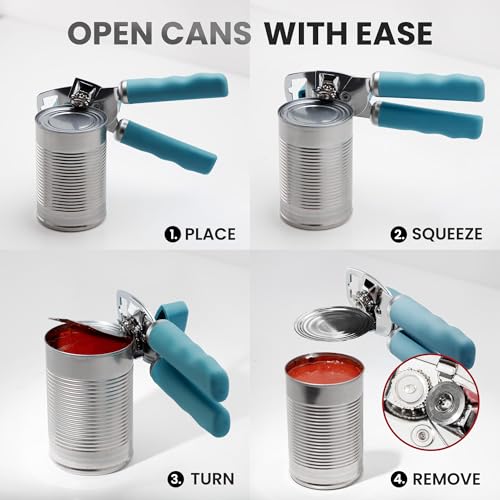 Image of Zulay Kitchen Manual Can Opener Heavy Duty Patented Stainless Steel, Slate