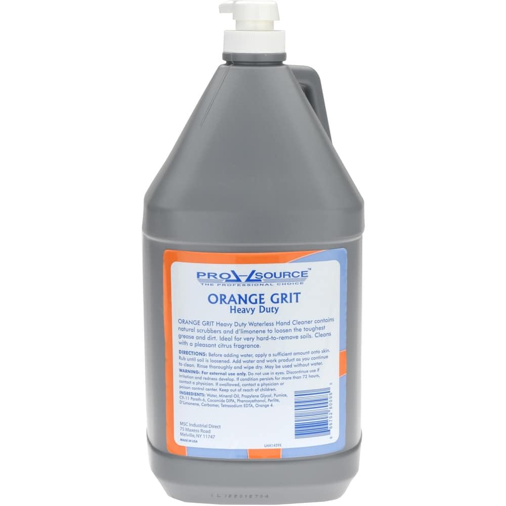 PRO SOURCE Orange Grit Heavy Duty Hand Cleaner w/Pumice: 1 Gallon Pump Bottle