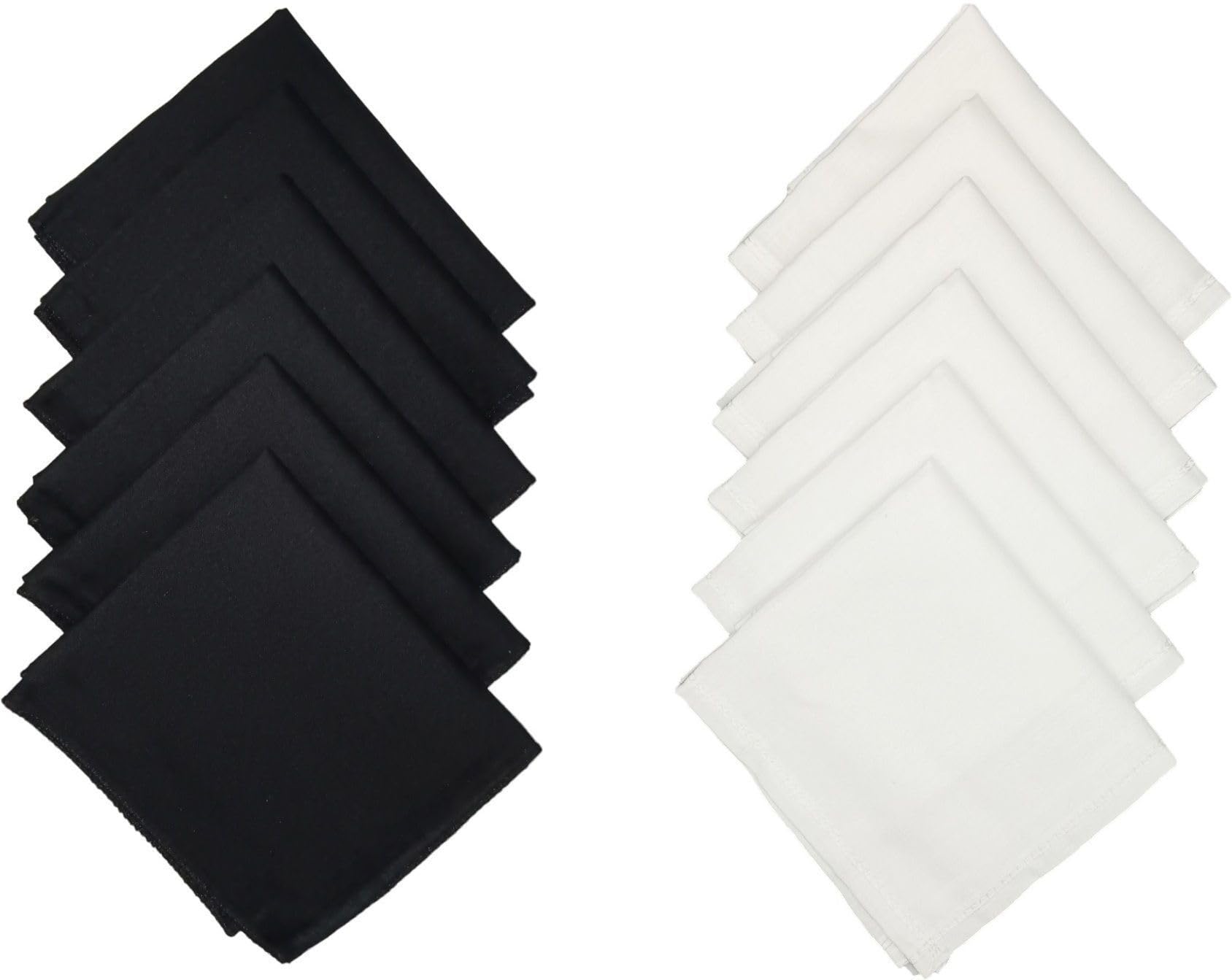 Cotton Handkerchief for Men and Boys, Black and White, Pack of 12-image-37