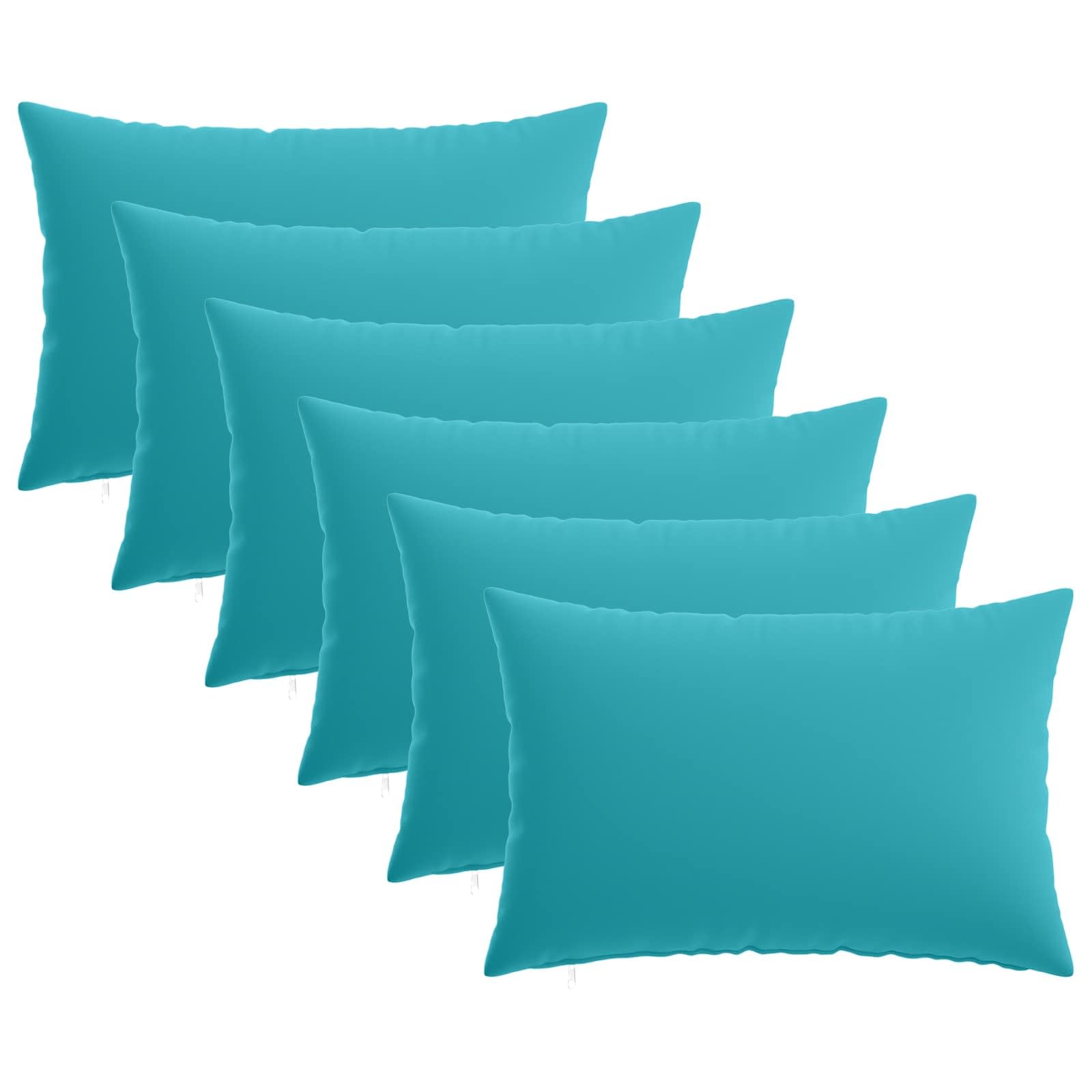 vidaXL Cushion Cover 6 pcs HEERLEN Turquoise 50 x 80 cm Polyester