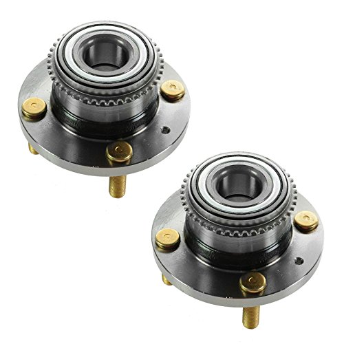 Image of TRQ 2 Piece Rear Wheel Bearing & Hub Assembly Set Compatible with 2002-2007 Mitsubishi Lancer