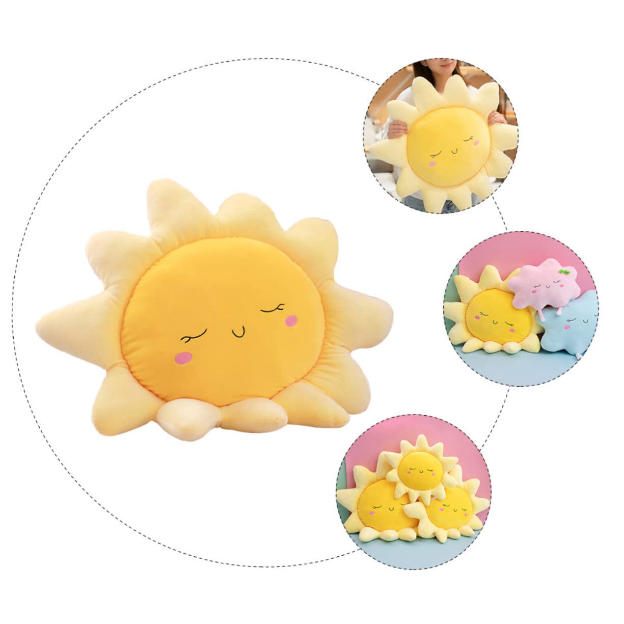 Beaupretty Cuscino Sole Morbido in Cotone Pp Cuscino Peluche Decorativo Per Bambini E Relax Casa Divano Letto