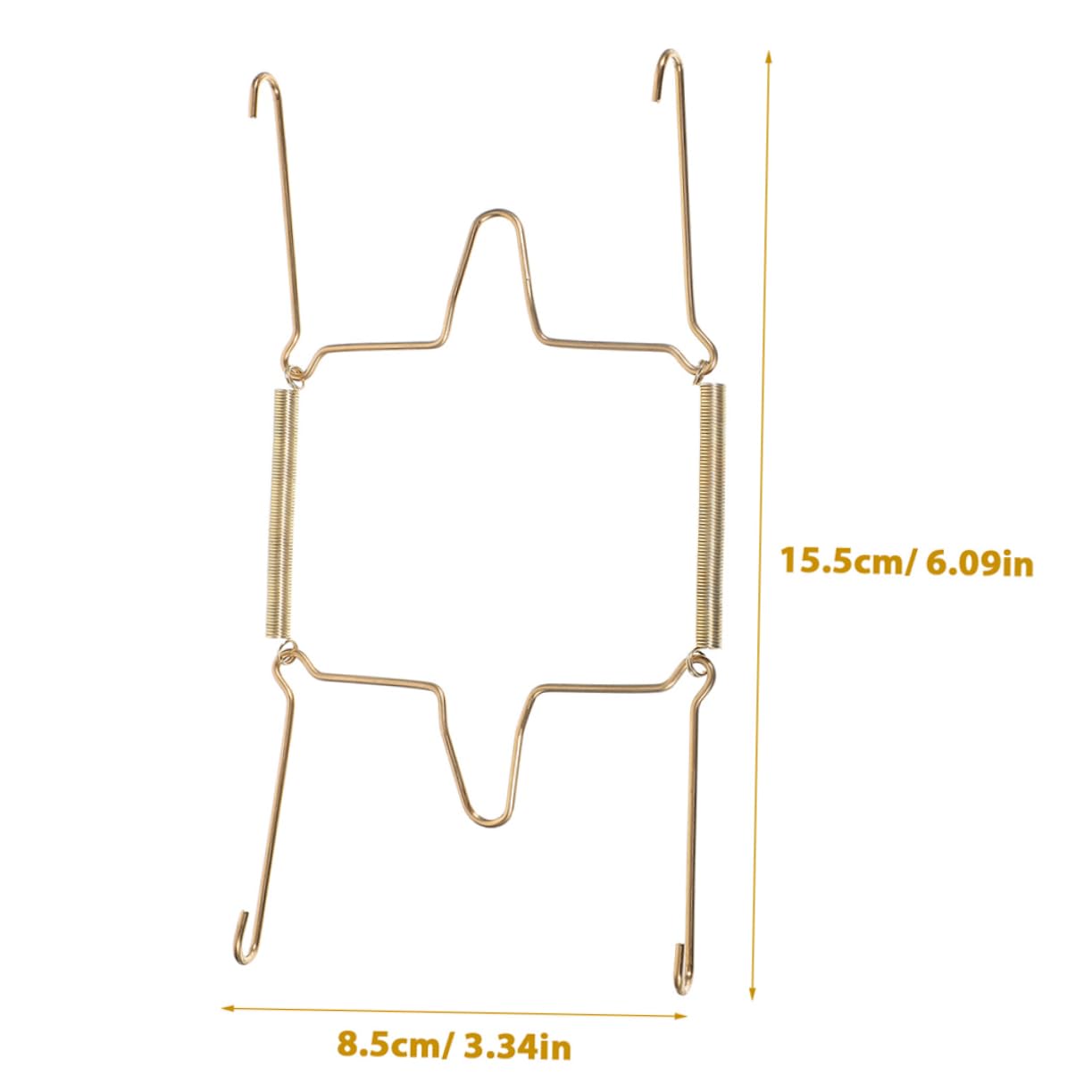 OKUMEYR Wide Range Decorative Plate Holders 4pcs U-shaped Spring Hangers Easy to Install No Tools Needed for Wall Display