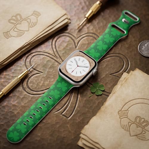 Image of Floral Band Compatible with Apple Watch Bands for Women 40mm 42mm 41mm 38mm 44mm 45mm 46mm 49mm, Cute Pattern Flower Soft Silicone Sport Strap for iWatch Series Ultra 11 10 SE 9 8 7 6 5 4 3 2
