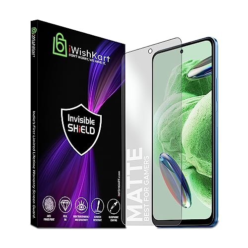 Image of iWishKart Poco M6 5G Matte Tempered Glass screen protector guard Full Edge to Edge 9H Full Glue FHD with Easy Installation kit (Poco M6 - Matte)