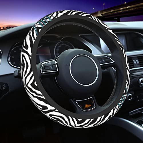 Steering Wheel Cover Hot Tropical Zèbre Housse de volant universelle, antidérapante, confortable Protection de volant pour femme Accessoires de décoration SUV 38 cm