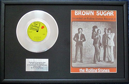 UK Music Awards - THE ROLLING STONES - 7" Platinum Disc & Song Sheet - BROWN SUGAR
