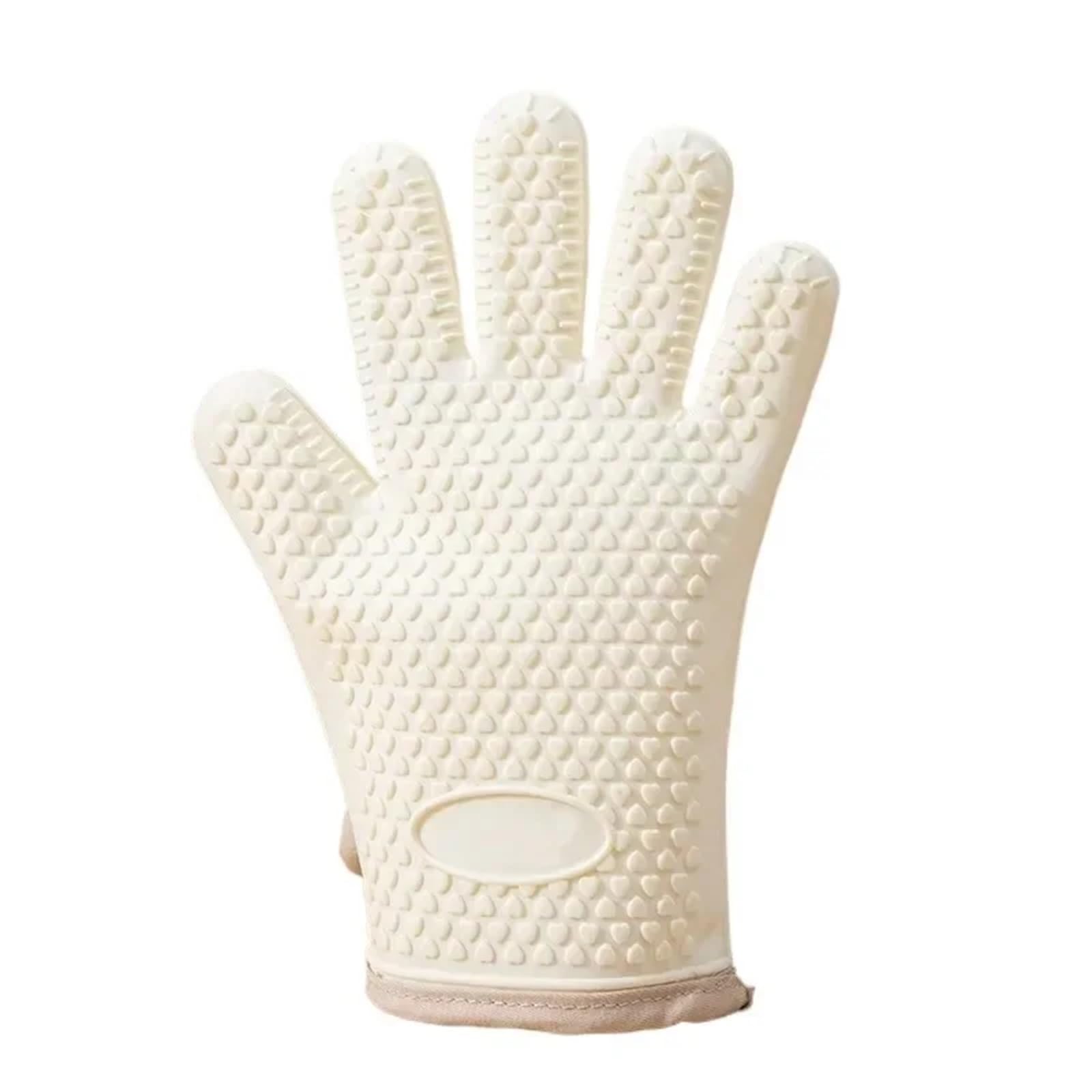 1PCS Anti-Scald Thickened Silicone Gloves Heat Microwave Oven Baking Gloves BBQ Anti-Slip Insulation Mitts(WSB0173021)