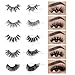 Wholesale Mixed Lashes Pack 3D Faux Mink Eyelashes 5 Style 30 Pairs Fluffy Volume Natural Charming Look Medium Length Eyelashes Cotton Band Handmade Reusable Soft False Eyelashes (5 styles-30 pairs)