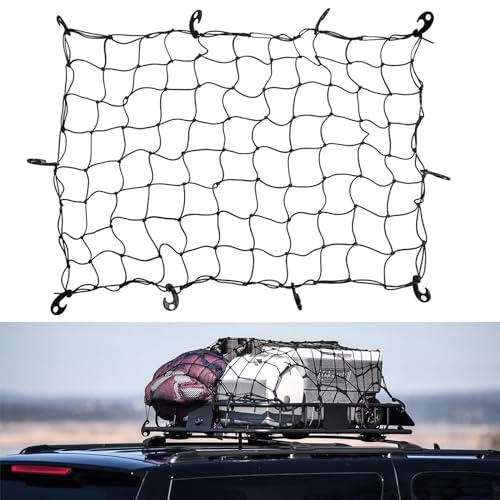Rete Portabagagli Elastica XXL 120x180cm Con Ganci - Per Auto, Moto, SUV E Camion, Resistente E Impermeabile - Foto 6