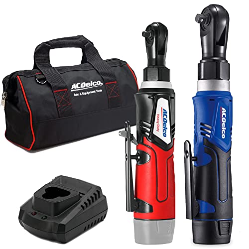 ACDelco ARW1209-K9 G12 Series 12V Li-ion Cordless ¼” & 3/8” Ratchet Wrench Combo Tool Kit with Canvas Bag
