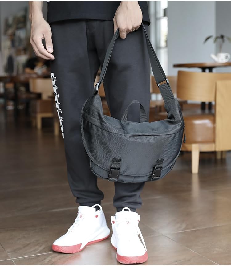 Small Messenger Bag with RFID Pockets, Durable Water-Resistant Messenger Bag for Men-Women Adjustable Strap Shoulder Bag for Men, Mens Crossbody Bag, Crescent Satchel Bag Men Cross Body Bag - Image 7