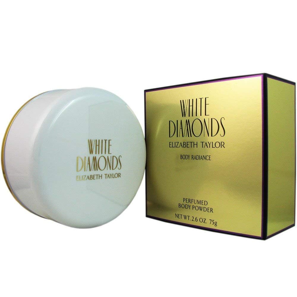 Body Powder for Women by Elizabeth Taylor, White Diamonds, Fragrance with Body Puff, 2.6 Oz
