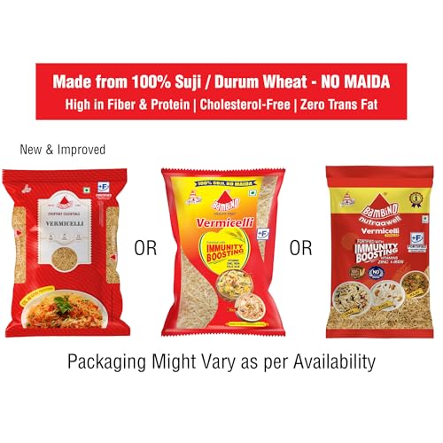 Image of Bambino Vegetarian Vermicelli Pouch, 850 grams / 900 grams(weight may vary) (packaging may vary) (Pack of 3)