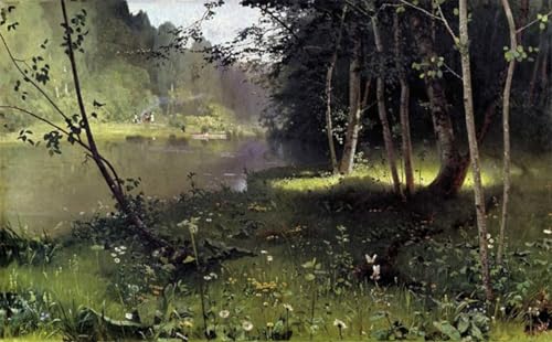 Forest River par Nikolay Dubovskoy Poster Graffiti Art Mural pour Décoration Salon Moderne