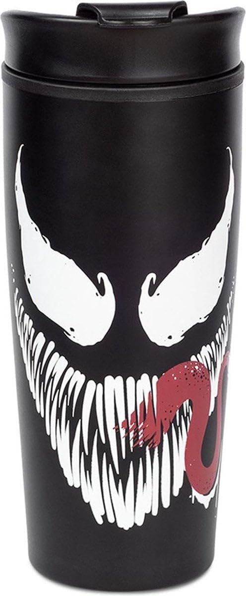 Marvel Black Pyramid Mtm25359 Venom (Face) Metal Travel Mug,