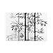 KIMDFACE Rompecabezas Puzzle 1000 Piezas,Árbol de la Vida Silueta de bambú Antiguo Hojas japonesas Zen Feng Shui Boho Imagen Decorativa Blanco Negro,Educa Inteligencia Jigsaw Puzzles para