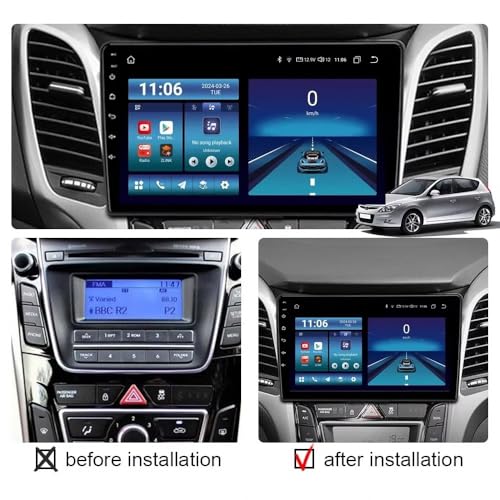 Pantalla Carplay coche para Hyundai i30, renueva tu navegación táctil 2