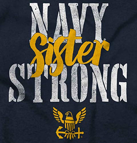 Brisco Brands US Navy Strong Sister Anchor Logo Girls Kids T Shirt Tees2