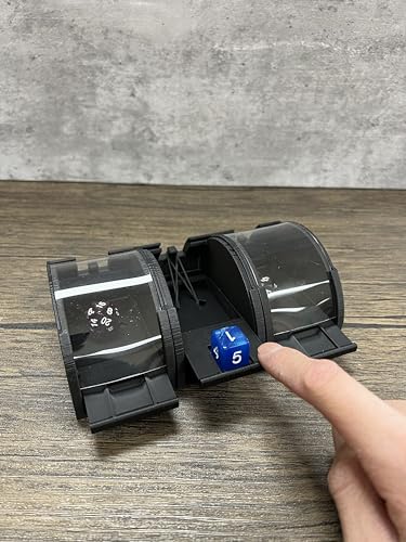 MunnyGrubbers - Multi Functional Dice Popper or Catapult - (3 Pack) - (Random 7PCS D20 Dice Set Included) - for TTRPG & Board Games - Dice Roller - Dice Tower - Dungeons and Dragons - DND - (Black)