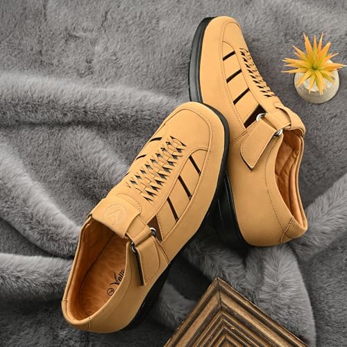 Image of Vellinto LUXON Ethnic Roman sandal II Stylish Synthetic Leather Sandals