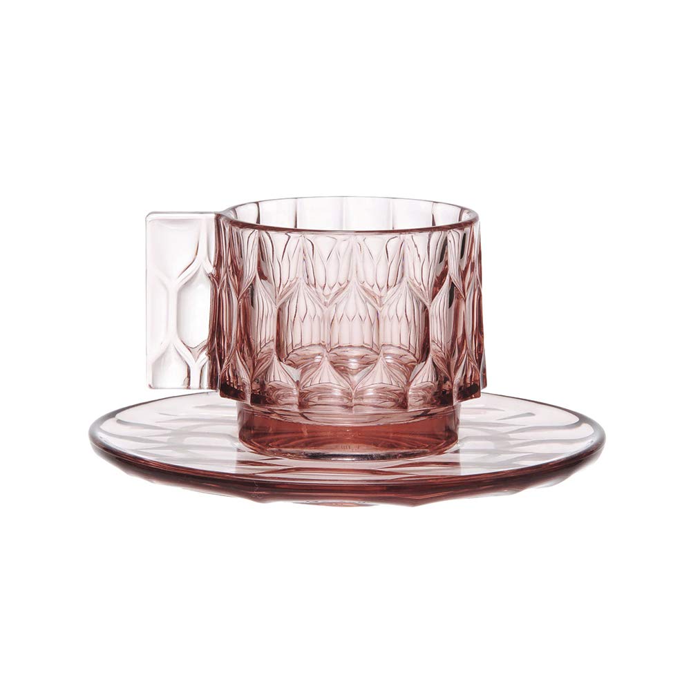 Kartell Rosa Jellies Family Tasse Und Unterteller, Thermoplastisches Technopolymer, 12 X 10 Cm