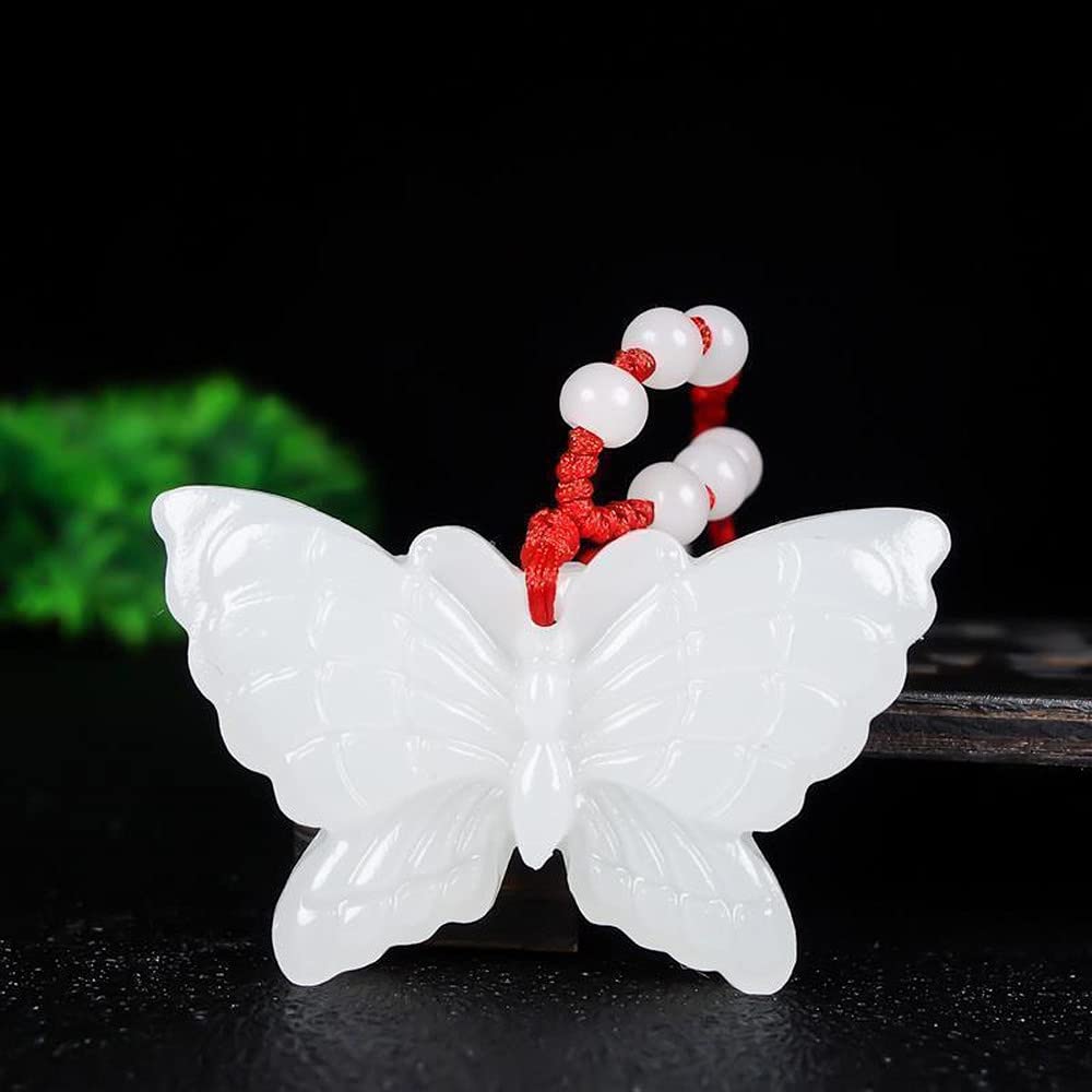 Naszyjniki z jadeitu, Naszyjnik z naturalnym jadeitem Ręcznie rzeźbiona biżuteria Amulet